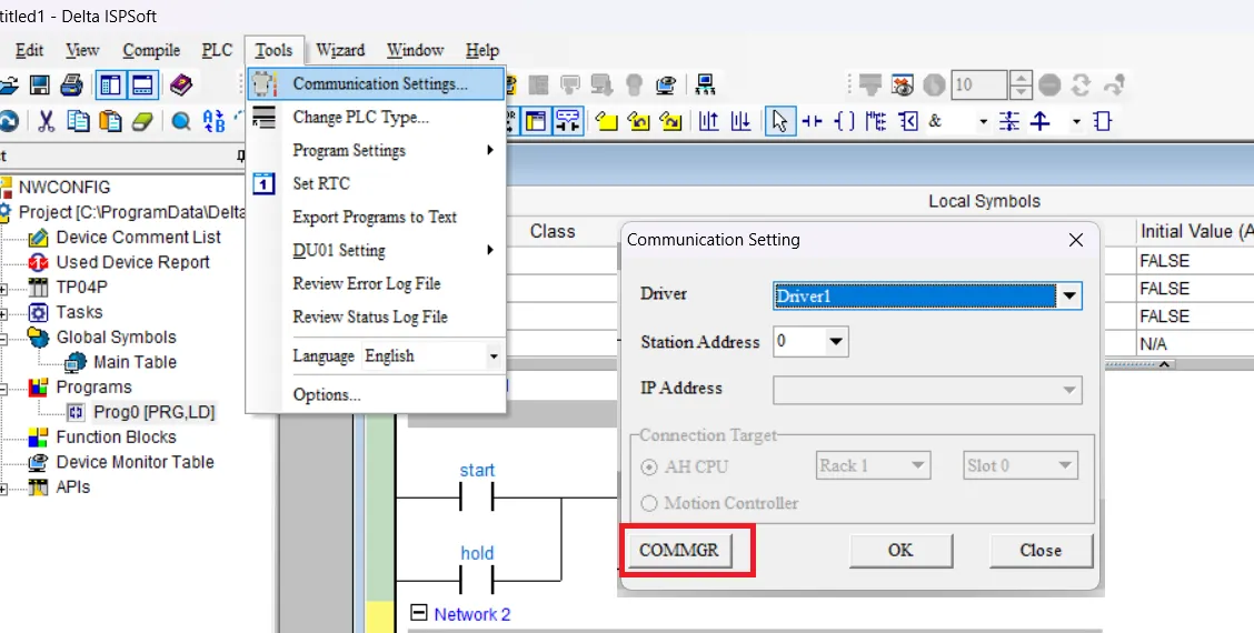 img/ispsoft first project/how to configure driver for communication between ispsoft to plc.webp